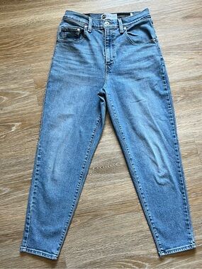 Levi’s SilverTab Mom Jeans Womens 28 Medium Wash Tapered High Rise Y2K Denim